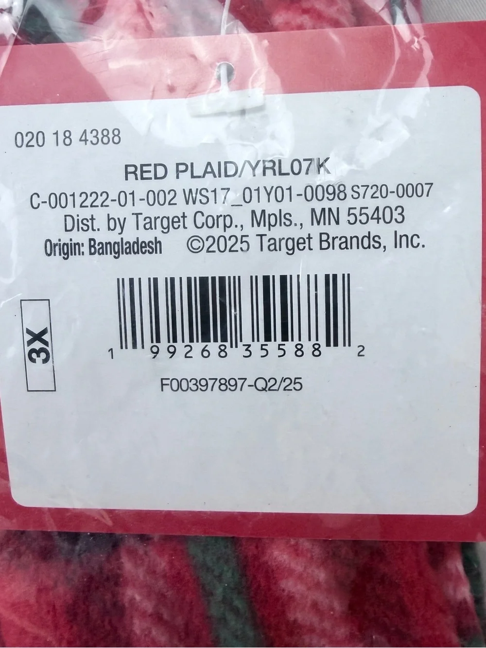 Target Red Plaid Fleece Pajama Pants - Picture 3 of 5